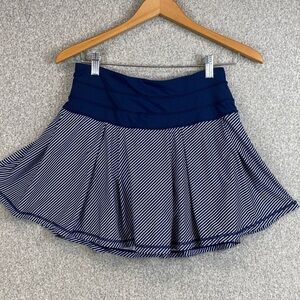 Kyodan skort Petite Medium navy blue stripe pickleball tennis athleisure workout